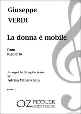 La donna e mobile Orchestra sheet music cover